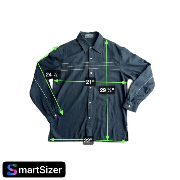 Versace Jeans Couture Western Dress‎ Shirt Mens XL Black Snap Button Up - Picture 2 of 8